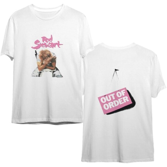 1986 Rod Stewart Concert Tour Double Sided Music Rock Singer Fan Graphic 05 - Picture 2 of 6